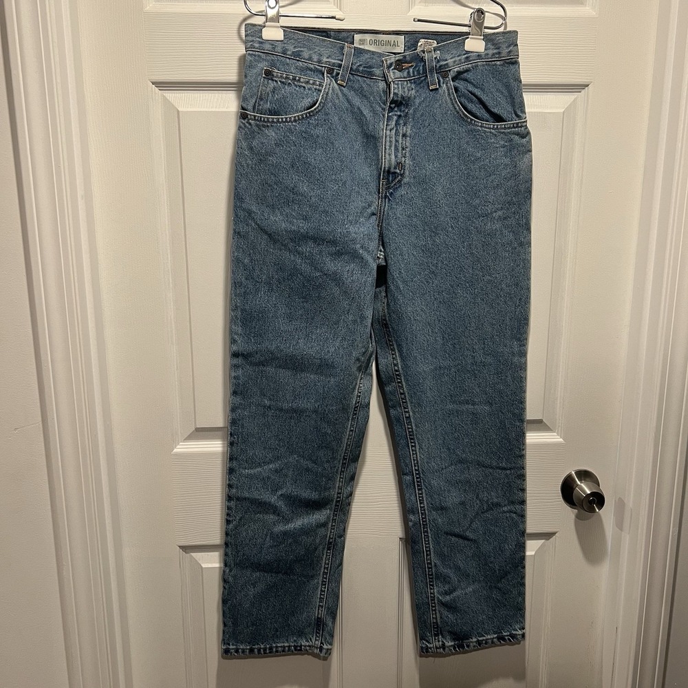 Faded Glory 32x30 Original Fit Blue Jeans Vintage Retro Old School Faded Worn